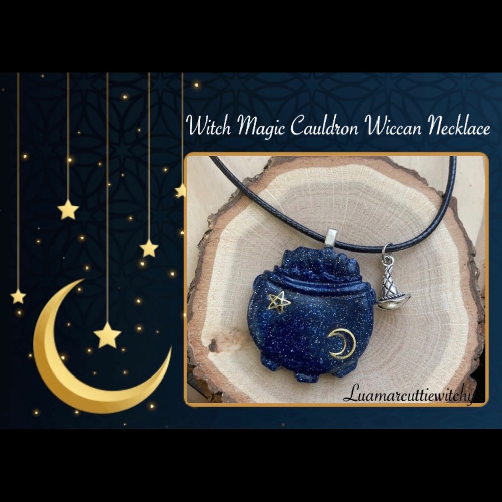 Witch Magic Cauldron Wiccan Necklace